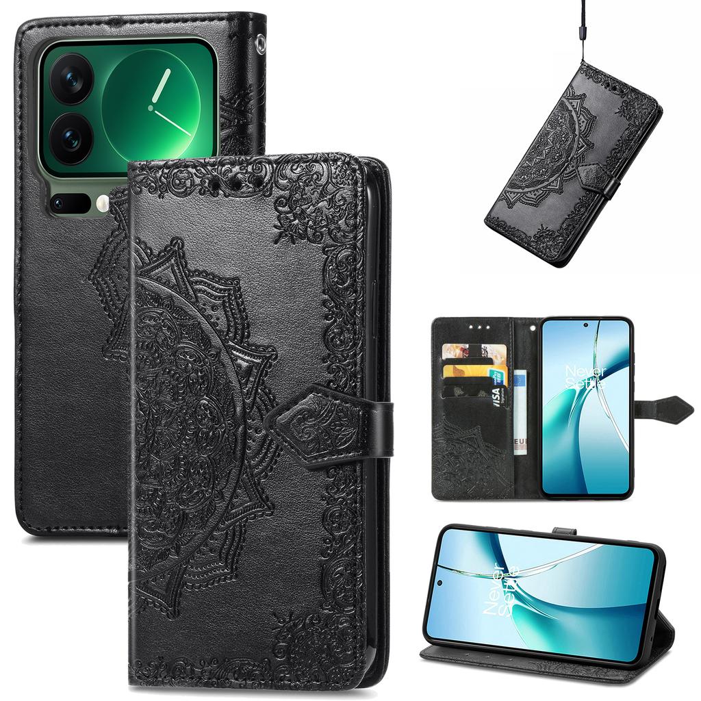 For Xiaomi 17 Pro Max Case Wallet Mandala Flower Leather Phone Cover Stand View
