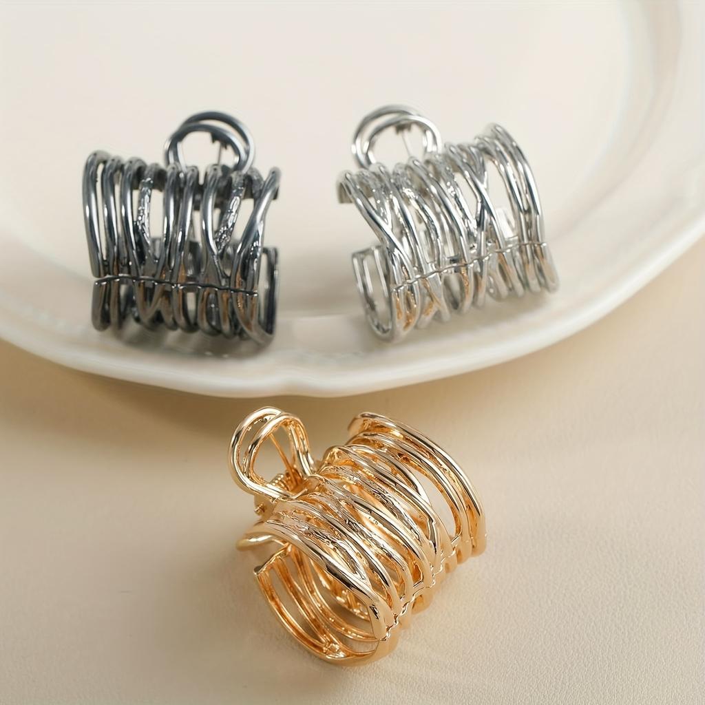 Neues Metall-Fixierwerkzeug für hohen Pferdeschwanz, Haarspange zur Verhinderung des Zusammenfallens, Elegantes Haarspangen-Accessoire