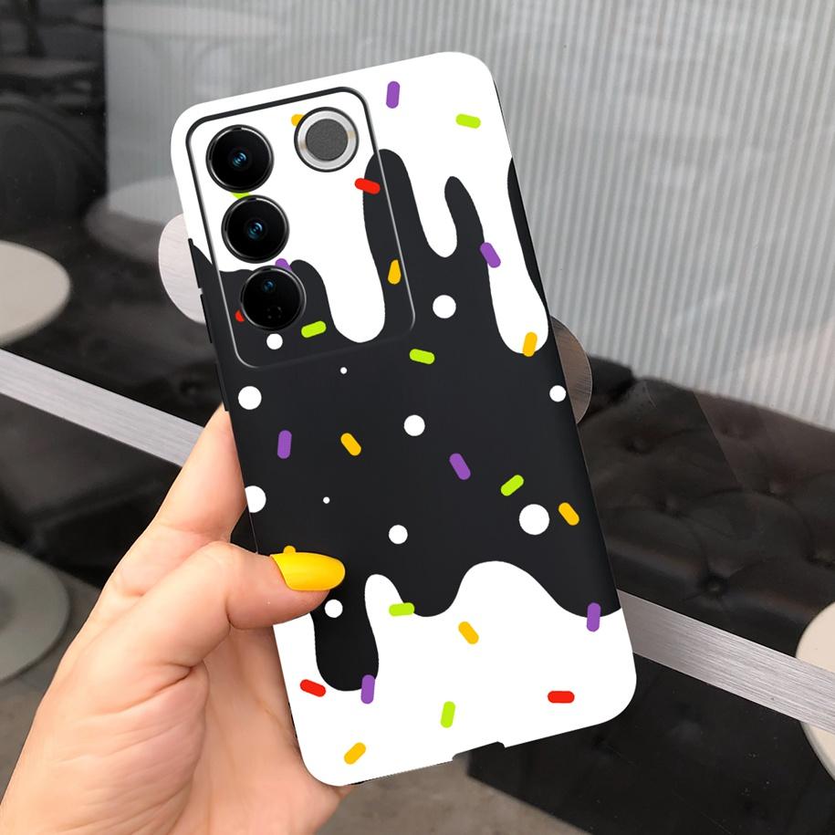 For Vivo V27 Pro Case Vivo V27e Back Cover Fashion Candy Color Painted Funda For Vivo V27 5G V 27e V27Pro V2237 V2230 Soft Shell