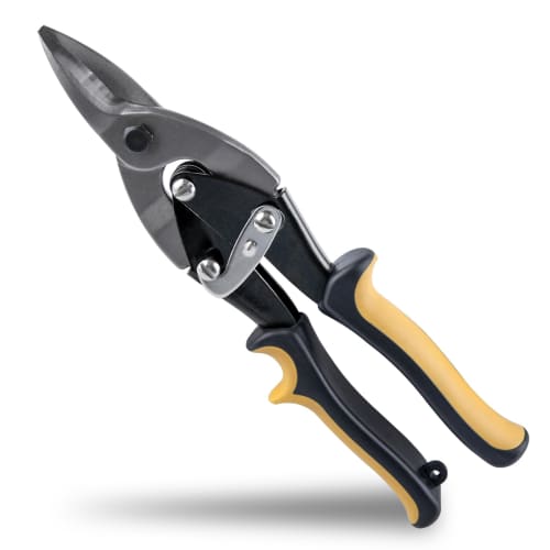 INJOYTEC Metal Scissors, Double-Powered, Straight Type, Powerful, Straight Blade, All-Purpose, for Sheet Metal, Cardboard, Cardboard, and Bulky Waste