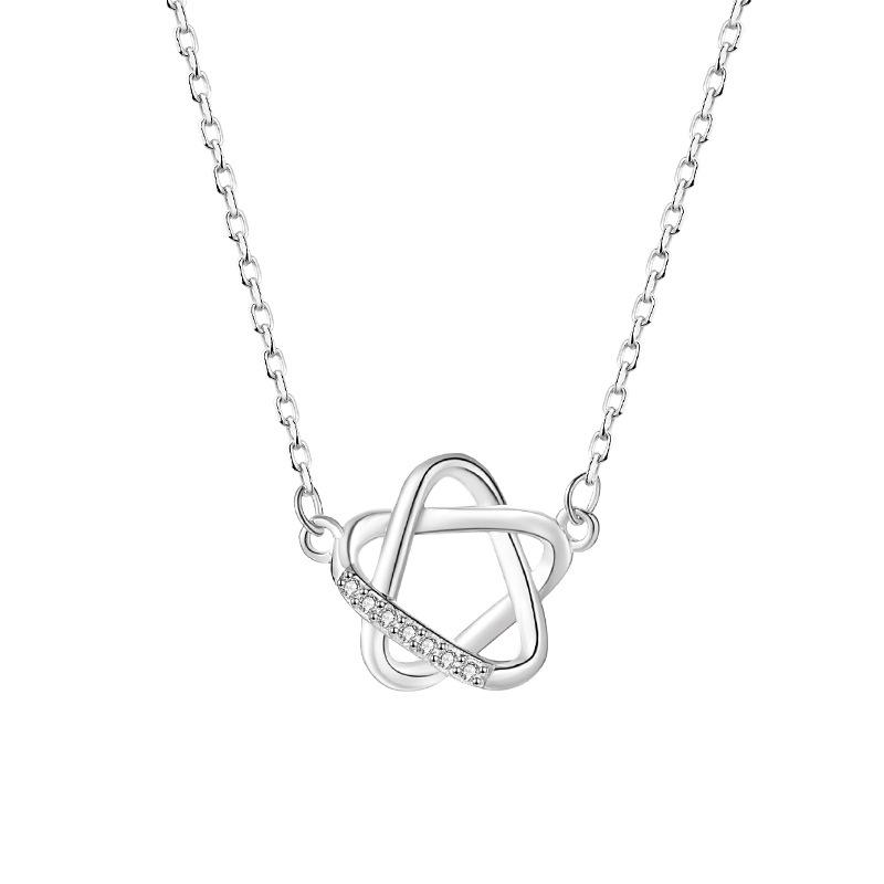 

Милое ожерелье Twining Star с выдолбленной пятиугольной звездой на ключице, универсальный и роскошный темперамент, Niche