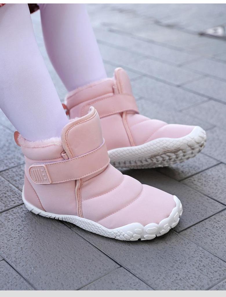 Kinder Winter Schneestiefel High-Top mit Fleece-Futter und rutschfester Sohle für Jungen und Mädchen