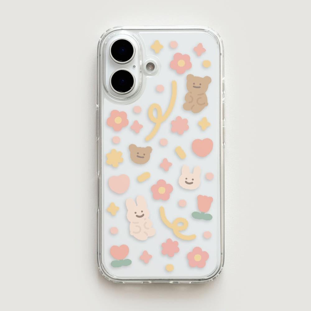 

Clmj Korean Ins Cute bunny Phone Case For Samsung Galaxy A37 A57 A16 A17 A36 A26 A56 A55 A35 A25 A15 A05s A54 A24 A14 A13 4G 5G Samsung A06 4G