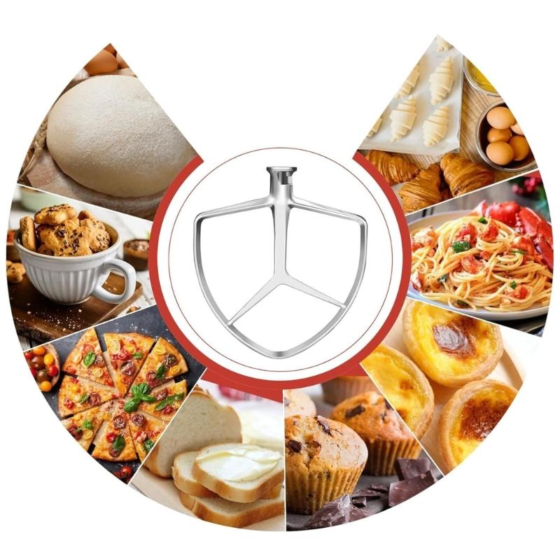 Stainless Steel Flat Beater Paddle for 7QT Bowl Lift Stand Mixer Beater Replacement Attachment Accessories