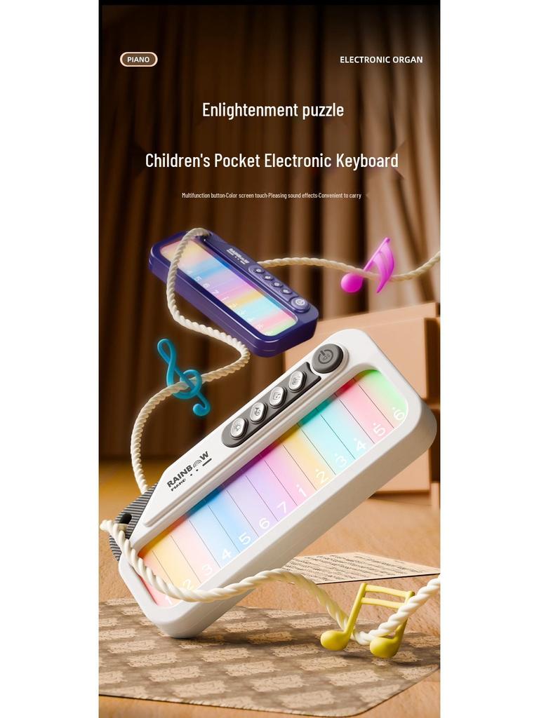 Color Screen Touch Keyboard: Early Education Piano Toy for Girls Ages 3-6