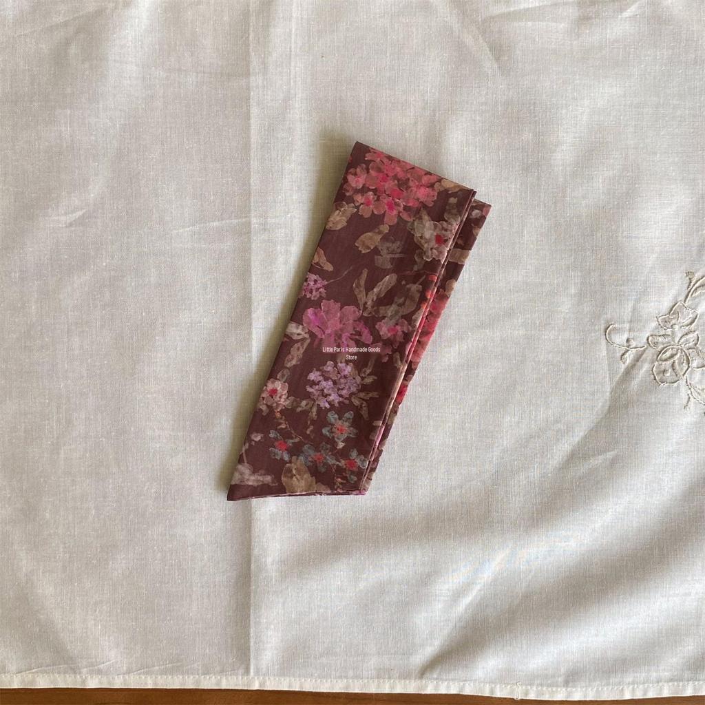 Pañuelo de Seda Floral Vintage Little Paris, Accesorio Pañuelo de Cuello, Multicolor