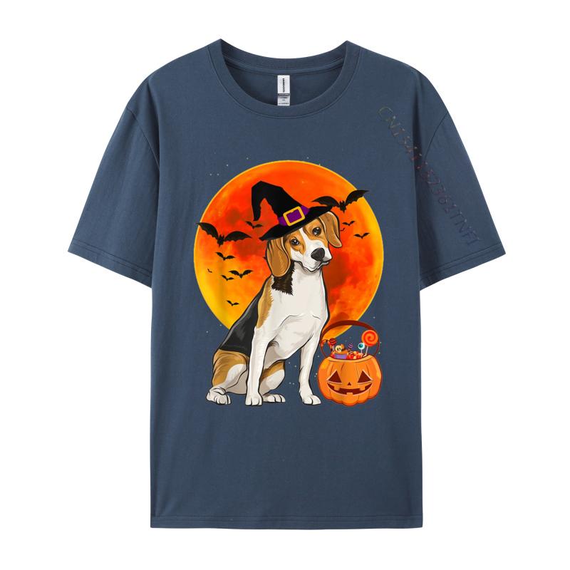 Dog Halloween Beagle Pumpkin TShirt Party T Shirts Funky Men T Shirt Leisure Cotton T Shirt New Design