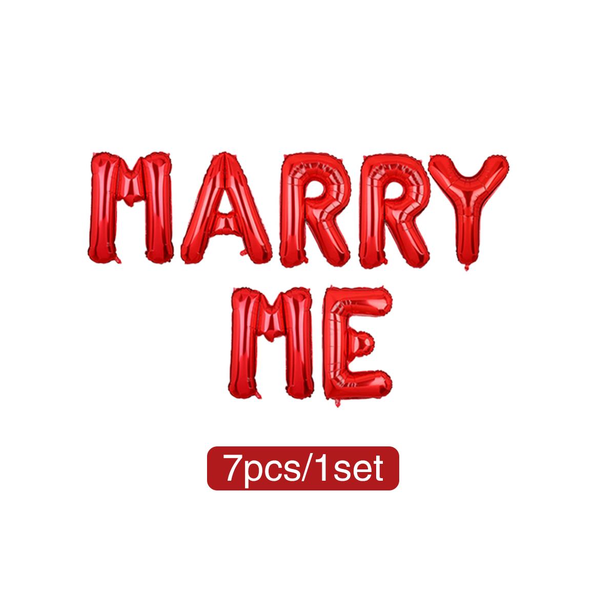 Marry me Red Balloon Set Simulation Rose Petals Heart shaped Balloon Valentine s Day Confession Proposal Decoration Other