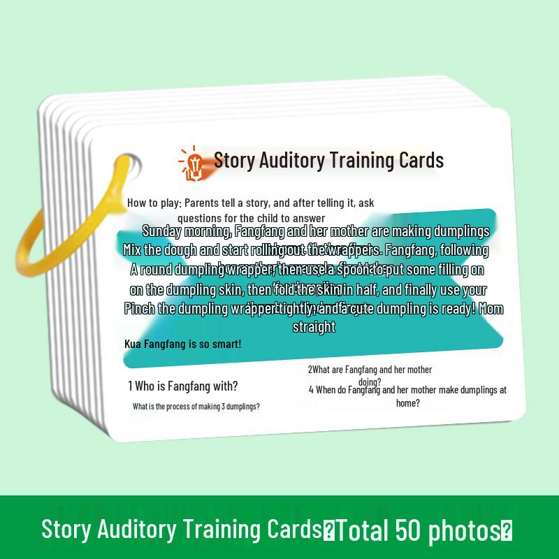 Auditory & Visual Training Cards: Attention, Coordination, and Memory Enhancement