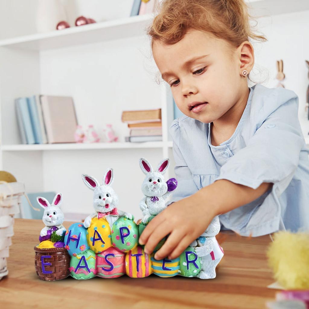 Cute Resin Ornaments, Exquisite Holiday Home Decorations, Adorable Animal Egg Desktop Ornaments