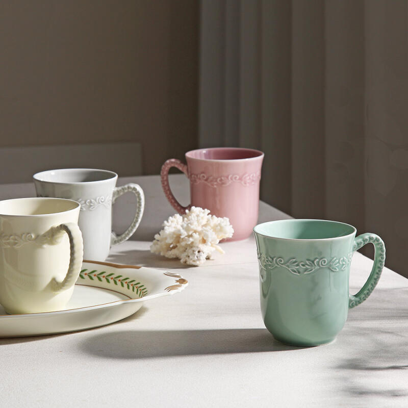 [Mashi Florence] Pastel Sculpture Mug 400ml (4 colors) gray