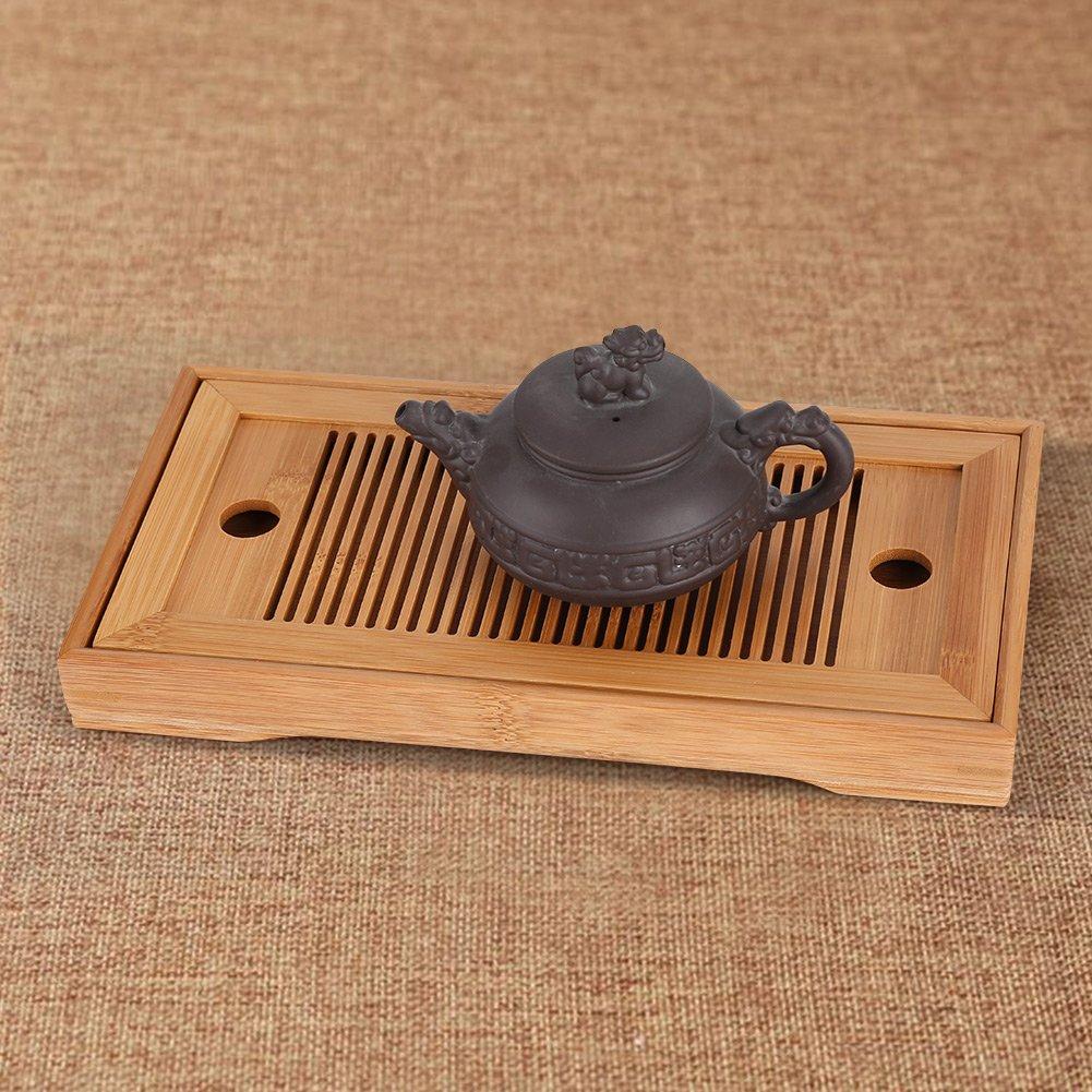 Acogedor Tea Tea Made of Stylish Tea Water Storage 27 14 3cm Tray, Plate, Board, Bamboo, Utensils, Type,