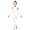 Girls Sparkly Rhinestone Dance Bodysuit Sleeveless U Back Mesh Overlay Ruched with Detachable Arm Sleeves for Gymnastics Competition
