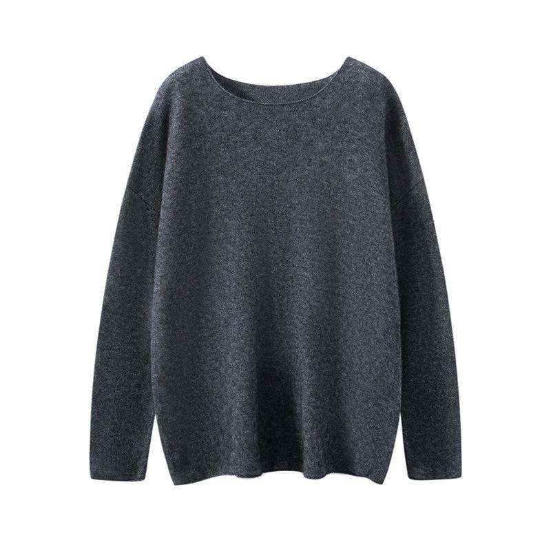 2026 Women's One-Shoulder Cashmere Sweater: Winter Warm, Loose, Slimming Solid Color Base Layer.