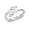 Engraved Women's Hugging Hands Ring – Fashionable European & American Style with English Letter Design