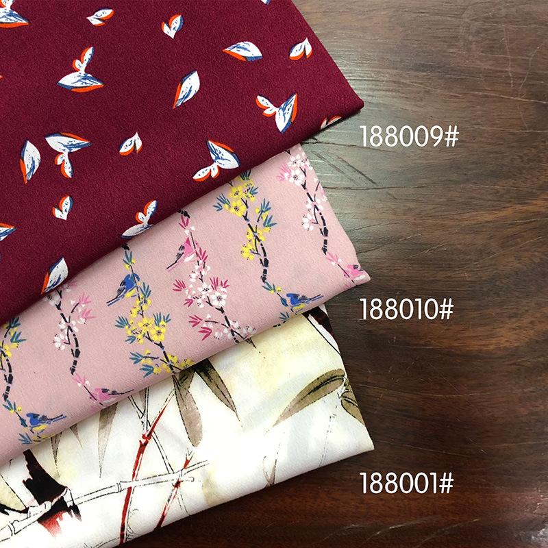 1 meter X 1.45 meter Cartoon print Fabric Viscose Yoryo Crinkled Rayon Dress Shirt Material RetroColorful dots Plain print