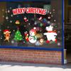 Christmas PVC Clings Stickers For Wall And Window Glass Store Showcase 2025 New Year Merry Xmas Decals Festival Party Decoration
