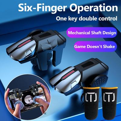 G21 1 pár 6prstý herní ovladač gamepad Flexibilní Citlivé Herní Míření Střelba Spouště Joystick Tlačítko pro PUBG Mobile