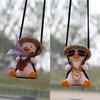 Colgante de coche, bonito columpio de pato pequeño de Anime, adornos colgantes para espejo retrovisor de coche, accesorios de decoración Interior para niñas, regalos