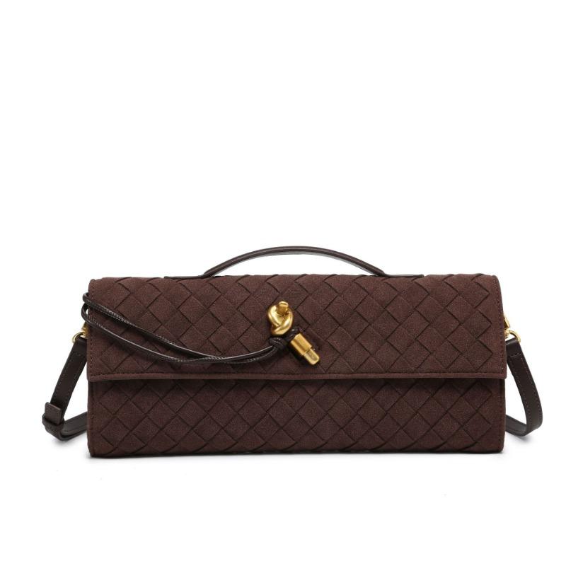 Autumn and Winter New Matte Hand-woven Hand-held Dinner Bag Fashion Lock Bag Messenger Bag Fashion