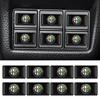10pcs Epoxy Car Window Lift Button Steering Wheel Stickers For 4C 159 166 Spider Giulia Giulietta 156 Mito 8C GT