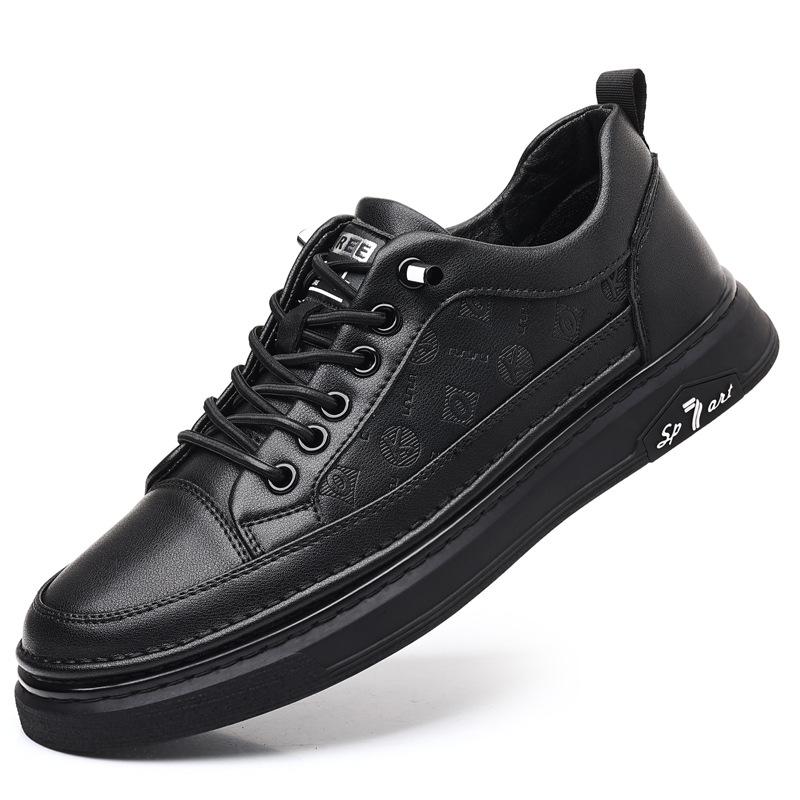 

Douyin special large size spring new versatile one-pedal board shoes men s breathable casual leather shoes trendy shoes No. 46 2025 44