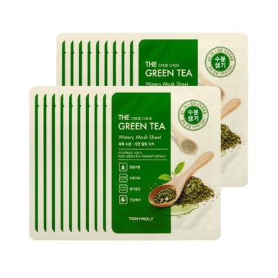 20pack The Chok Chok Green Tea Watery Sheet Mask 20g