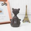 Meditation Cat Statue Sitting Kitten Resin Figurine Zen Yoga Animal Sculpture Home Office Bookshelf Desktop Decoration Ornament