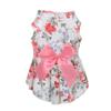 Puppy Shirt Pet Outing Floral Print T-Shirt With Hemline Puppy Girl Clothes Tank Top