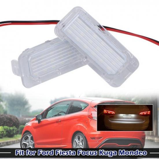 License Number Plate Light Lamp 1 Pair White 18 LED for Ford Focus Fiesta C-Max