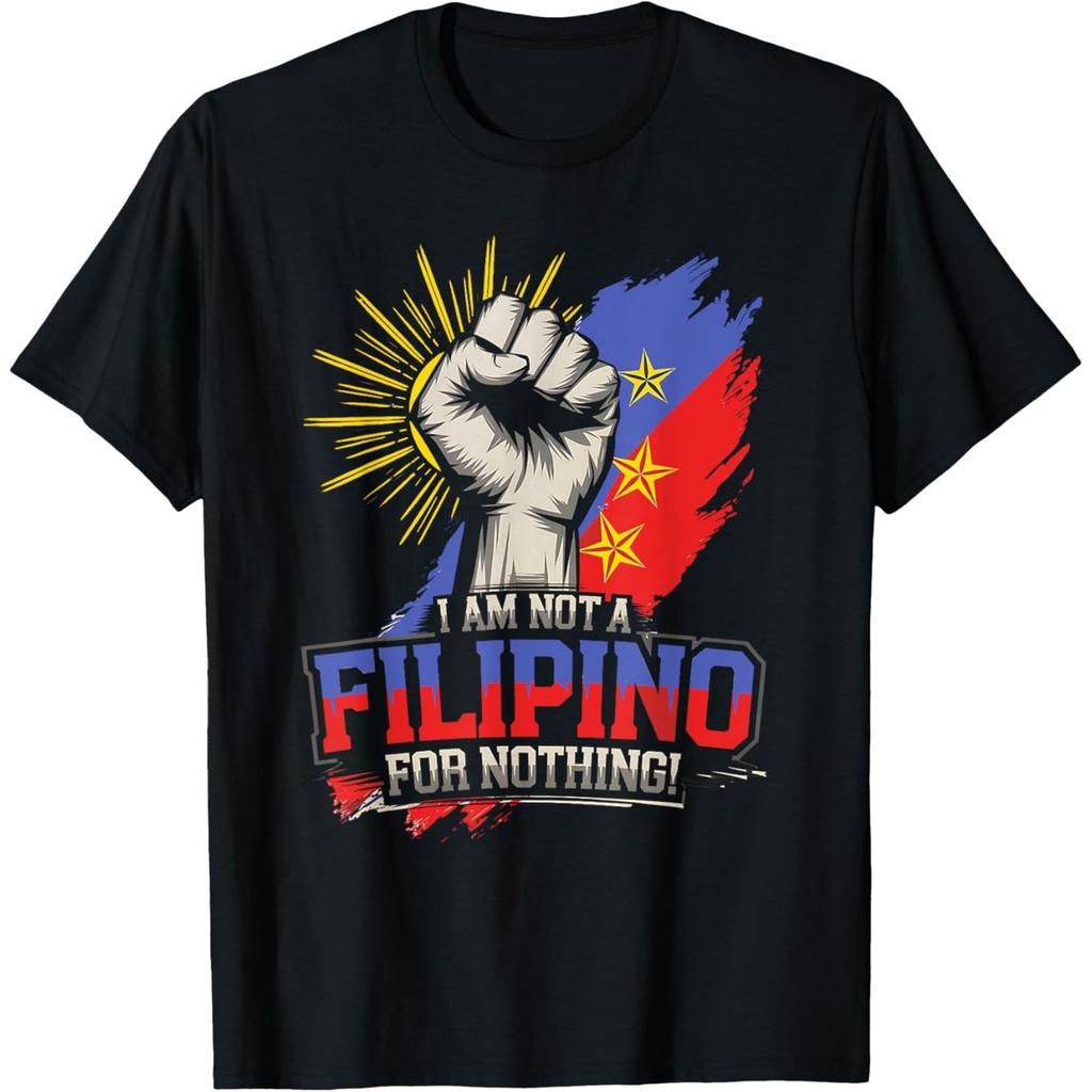 Filipino Pride Fist Graphic Short Sleeve Cotton Crew Neck Casual TShirt for Unisex