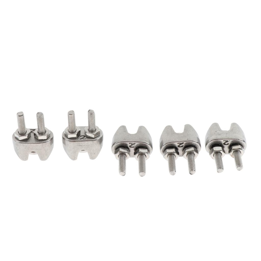 304 Stainless Steel M3//M5/M6 Bolt Saddle Clip Clamps Rope Clips 2mm /3mm /4mm /5mm /6mm /8mm