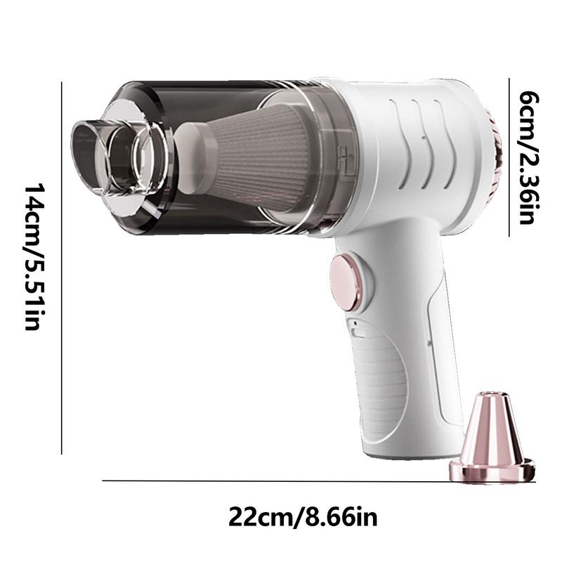 Aspirator auto 2-în-1 de mare putere, aspirator portabil de mână, aspirator portabil de curățare rapidă pentru mașină de călătorie pe desktop