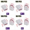 1-100Pcs Double Hole Cable Crimp Sleeve M1 to M12 Wire Ferrules 8-Shape Aluminum Cable Stopper Crimp Rope Hardware Accessories