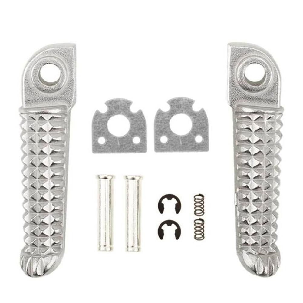 1 paar Motorrad Fußrasten fußrasten Hinten Vorne Aluminium Silber Für Yamaha YZF R1 2002-2020 R6 2003-2020 YZF R6S R1M Zubehör