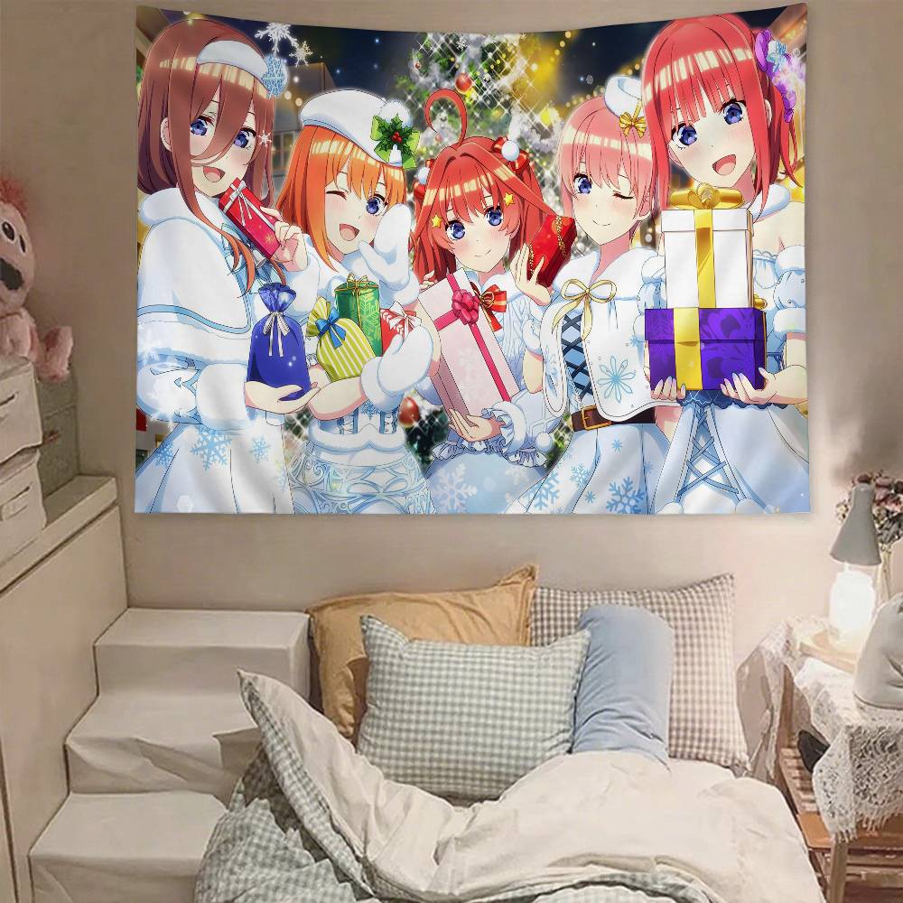 Anime TThe Quintessential Quintuplets Tapestry Wall Hanging Tapestry Art Deco Blanket Curtain Hanging At Home Living Room Decor