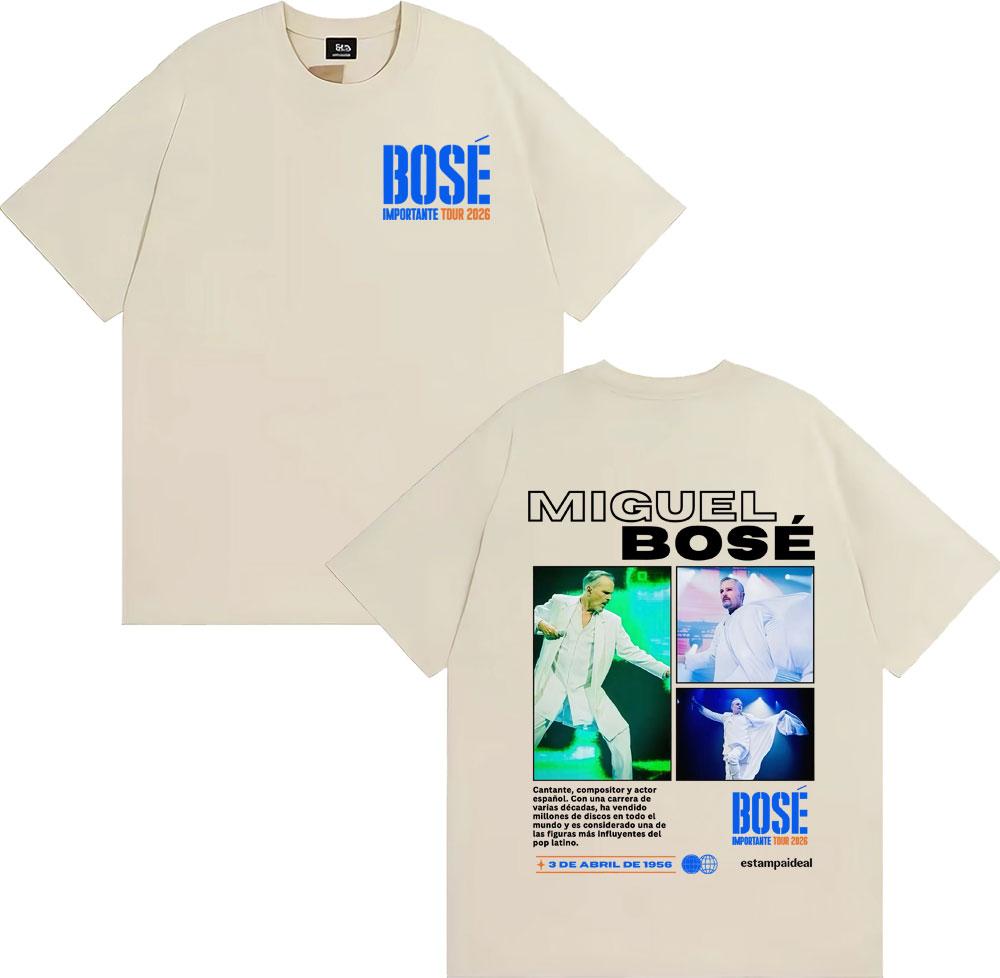 Miguel Bose Wichtige Tour 2026 Grafik T-Shirt Unisex DAMEN Vintage Hip Hop Sommer T-Shirts Streetwear Komfort Oversized T-Shirts
