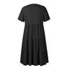 Fashion Women's Summer V Neck Casual Fashion Color Pullover Dress
