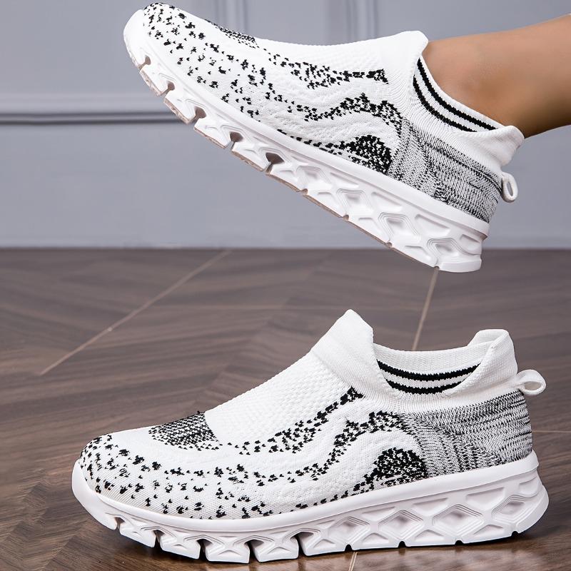 Women's Breathable Mesh Casual Sneakers - Lightweight Low-Top Lace-Up Shoes with Shock-Absorbing EVA Sole, Summer Comfort, White,Flexible Fit