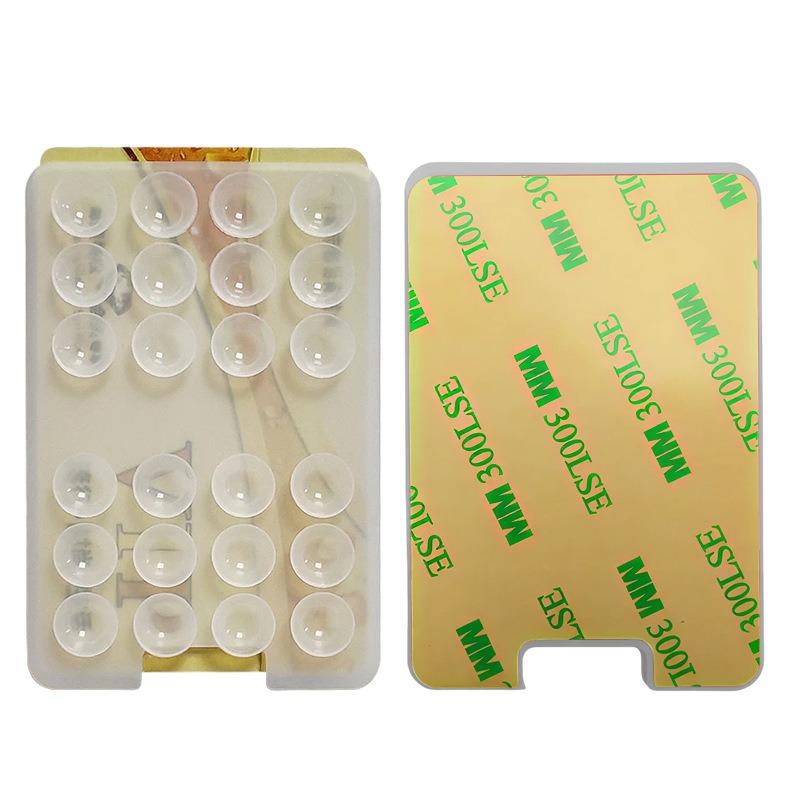 Silicone Suction Cup, Upgraded Suction Cup Card Holder, Square Single-Sided Phone Suction Cup Holder, Sticky Phone Case Holder