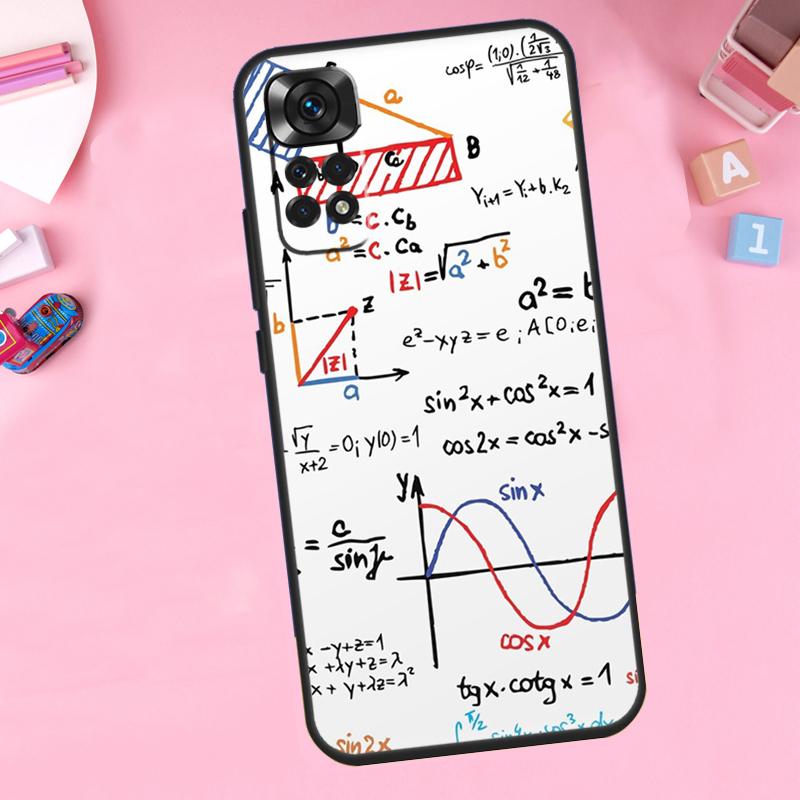 Physics Science Maths Formula Case For Xiaomi Redmi Note 11 8 9 10 Pro 12 Turbo 8T 9S 10S 11S 12S Redmi 12C 10C 9C Cover