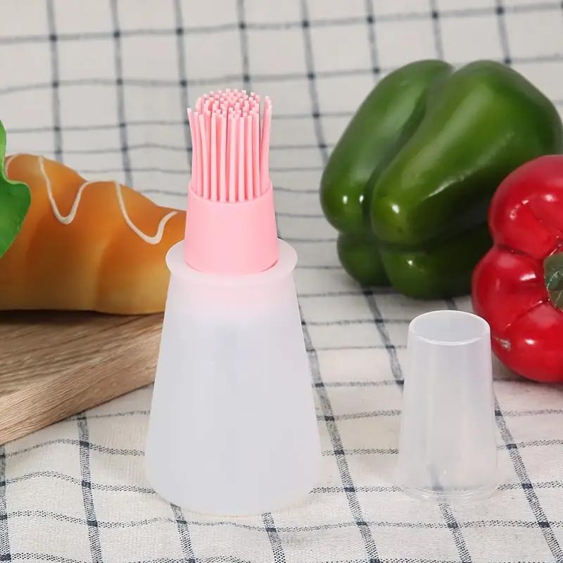 1 pinceau à badigeonner en silicone avec distributeur d'huile - Qualité alimentaire, parfait pour le barbecue et la pâtisserie, indispensable pour la cuisine