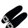 Inner height increase French new Mary Jane feeling spring square head single shoes women's shoes shallow mouth rhinestone 2025