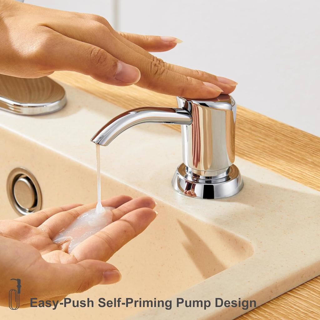 American-Style Sink Soap Dispenser with 1.2m Silicone Hose