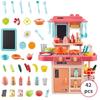 Large Educational Kids Kitchen Toy Set With Realistic Cooking Features And Spray Function