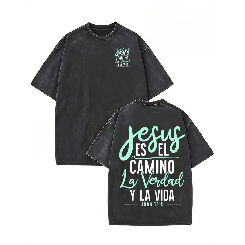 

Vintage-Style T-Shirt Featuring an Inspirational Quote in Spanish, Designed with a Relaxed Fit And Crew Neck, Ideal for Summer Or Holiday Gifting S чёрный