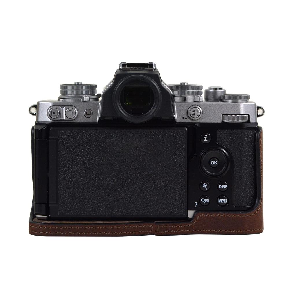 kinokoo Case for Nikon Z FC Mirrorless ZFC Protective Camera Tripod Thread Half Case with Hand Gift Bag Genuine Leather Camera, Case, Case,