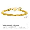 Stainless Steel Jewelry Gold Color Chains Bracelet For Women Fashion Quality Twist Wrist Mom Girlfriend Valentine's Day Gift