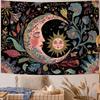 Retro Sun and Moon Totem Digital printing polyester wall hanging tapestry decorative Living room bedrooms Office background gift