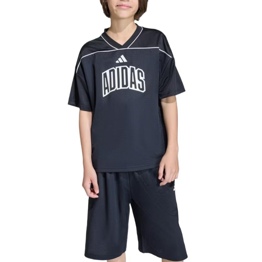 Adidas Stadium Mesh Waterproof Moisture-Wicking Basketball T-Shirt Kids Tops KB6968